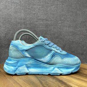 Free People Let's Wander Washed Sneaker Distressed Boardwalk Blue EU 36 US 6